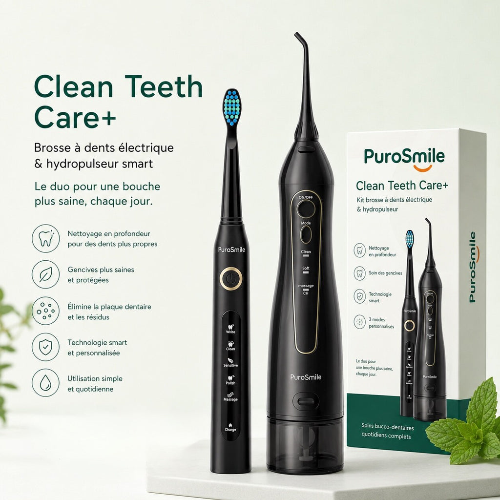 Kit Clean Teeth Care+ — brosse électrique et hydropulseur